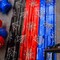 2-Pack Red, Black & Blue Spider Web Foil Fringe Curtains 3.3x6.6ft Birthday Party Decorations
